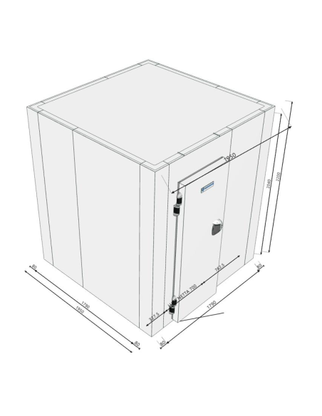 Cold room 1950x1950x2200H thickness 80mm