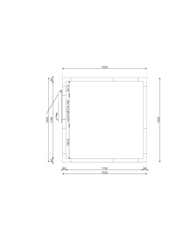 Chambre froide 1950x1950x2200H épaisseur 80mm