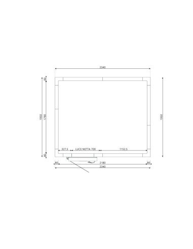 Kühlraum 1950x2340x2200H, Dicke 80mm