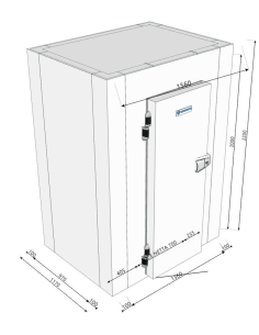 Cella Frigo 1170x1560x2200H spessore 100 mm