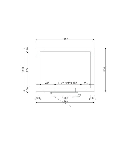 Chambre froide 1170x1560x2200H épaisseur 100 mm