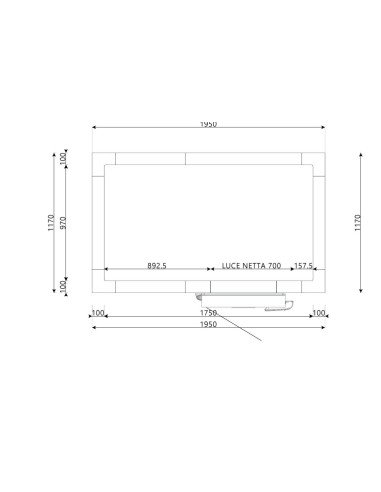 Cella Frigo 1170x1950x2200H spessore 100 mm