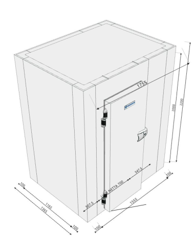 Cella Frigo 1365x1755x2200H spessore 100 mm