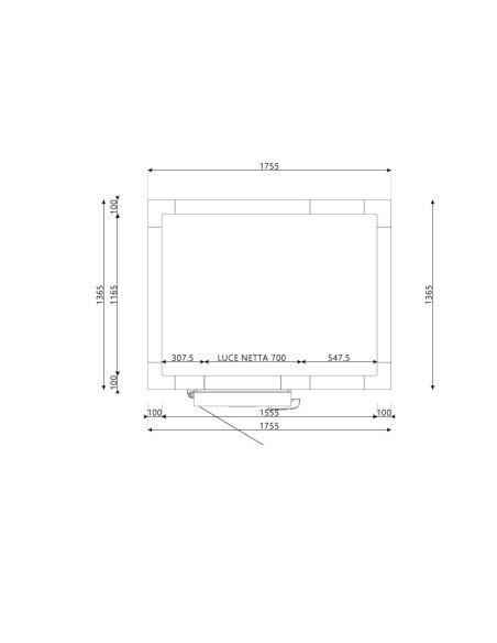 Cella Frigo 1365x1755x2200H spessore 100 mm