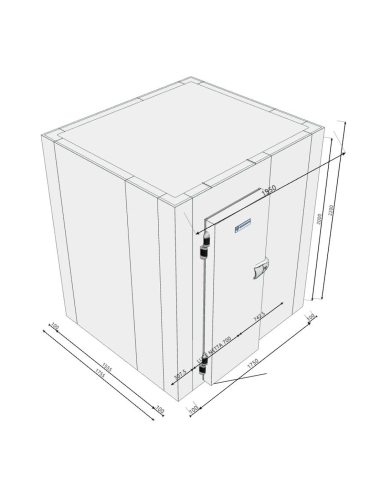 Chambre froide 1755x1950x2200H épaisseur 100 mm