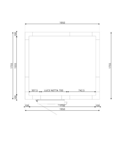 Cella Frigo 1755x1950x2200H spessore 100 mm