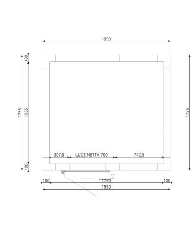 Cold room 1755x1950x2200H thickness 100 mm