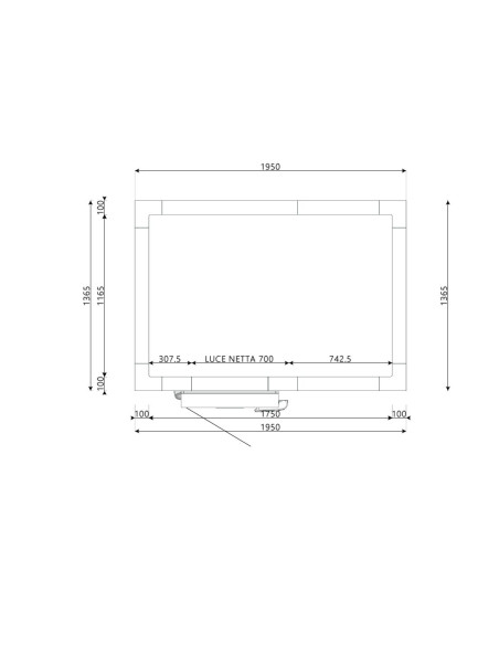 Cella Frigo 1365x1950x2200H spessore 100 mm