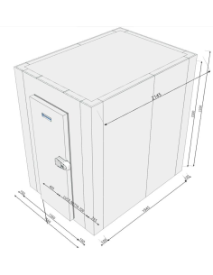 Kühlraum 1560x2145x2200H, Dicke 100 mm