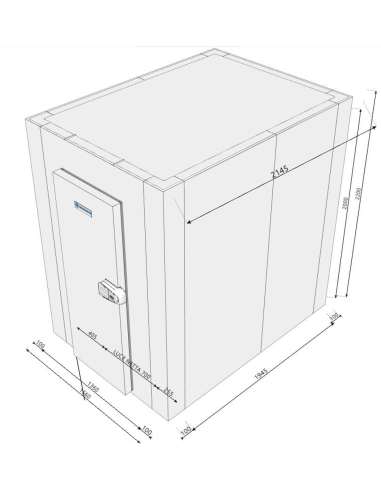 Cella Frigo 1560x2145x2200H spessore 100 mm