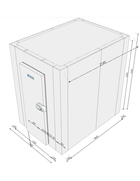 Cold room 1560x2145x2200H thickness 100 mm