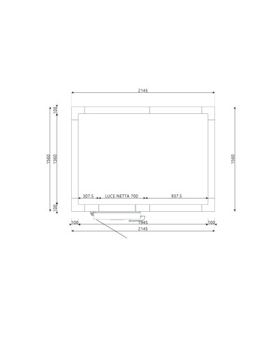 Kühlraum 1560x2145x2200H, Dicke 100 mm