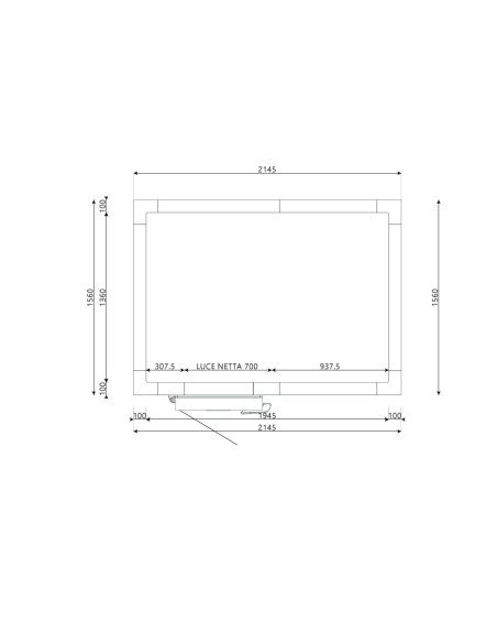 Cella Frigo 1560x2145x2200H spessore 100 mm