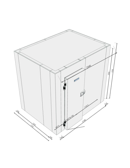 Chambre froide 1755x2340x2200H épaisseur 100 mm