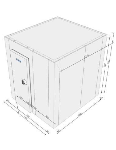 Cold room 1950x2145x2200H thickness 80mm