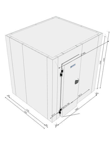 Cold room 1950x2145x2200H thickness 80mm
