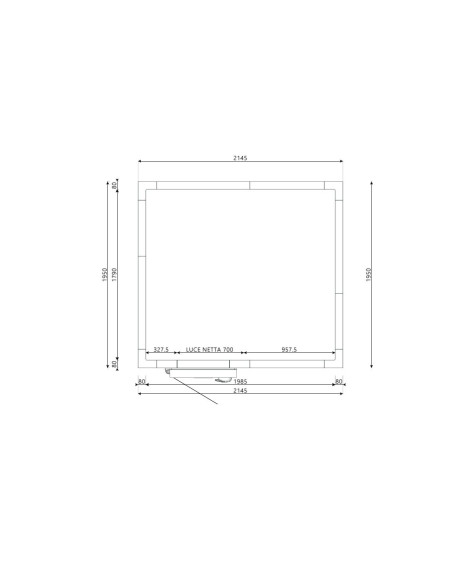 Cella Frigo 1950x2145x2200H spessore 80mm