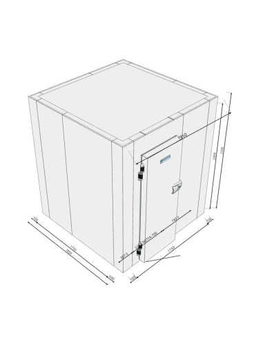 Cold room 1950x1950x2200H thickness 100 mm