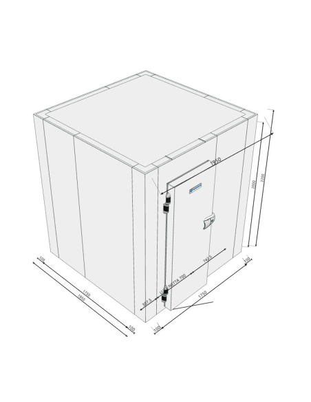 Cella Frigo 1950x1950x2200H spessore 100 mm