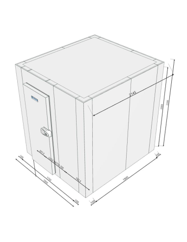 Cold room 1950x2145x2200H thickness 100 mm