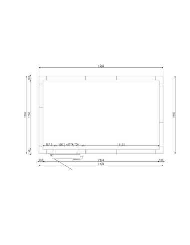 Cold room 1950x3120x2200H thickness 100 mm