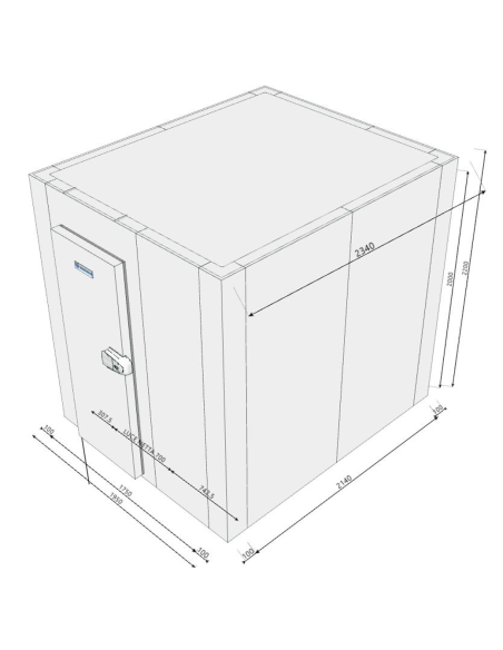 Cold room 1950x2340x2200H thickness 100 mm