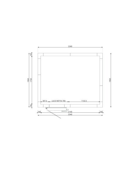 Cold room 1950x2340x2200H thickness 100 mm