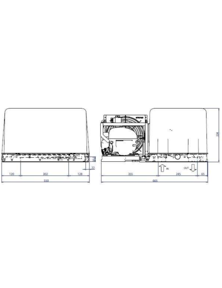 IMPIANTO FRIGO MONOBLOCCO RIVACOLD SEH014Y001 (1400 L) PER ARMADIO DUE ANTE
