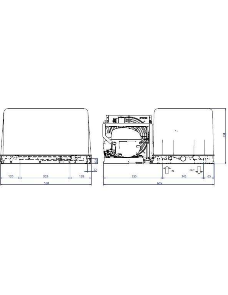 SISTEMA FRIGORÍFICO MONOBLOQUE RIVACOLD SEH007Y001 (700 L) PARA ARMARIO DE UNA PUERTA