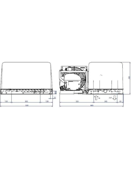RIVACOLD SEM007Y011 SYSTÈME DE RÉFRIGÉRATEUR MONOBLOC (700 l) POUR ARMOIRE À UNE PORTE