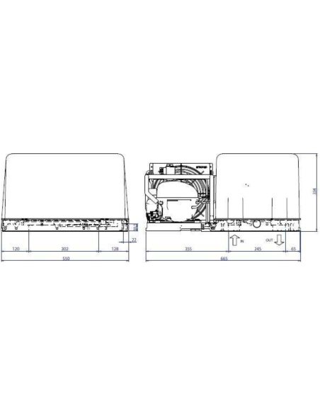 RIVACOLD SEM007G011 MONOBLOCK-KÜHLSYSTEM (700 l) FÜR EINEN TÜRSCHRANK