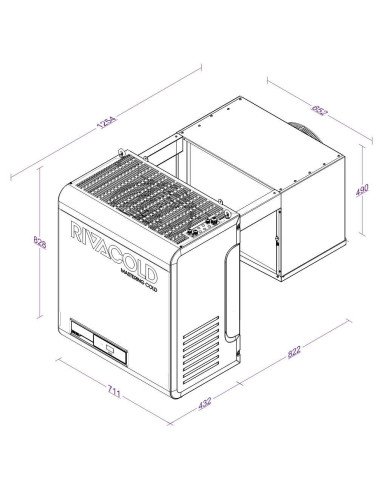 RIVACOLD BEWS352MA70P11 MONOBLOCK REFRIGERATOR...
