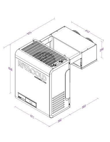 RIVACOLD BEWT302MA50P11 MONOBLOCK REFRIGERATING...