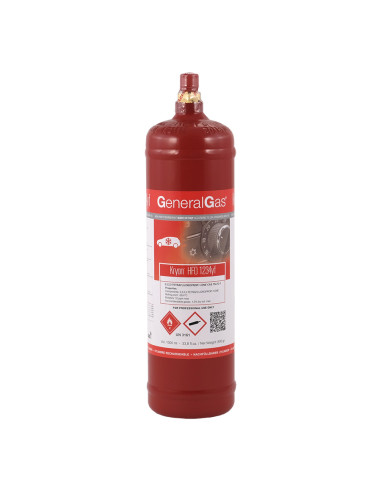 Refrigerant Gas R1234yf - 1 Lt - 0.8 kg. - 1/2" valve