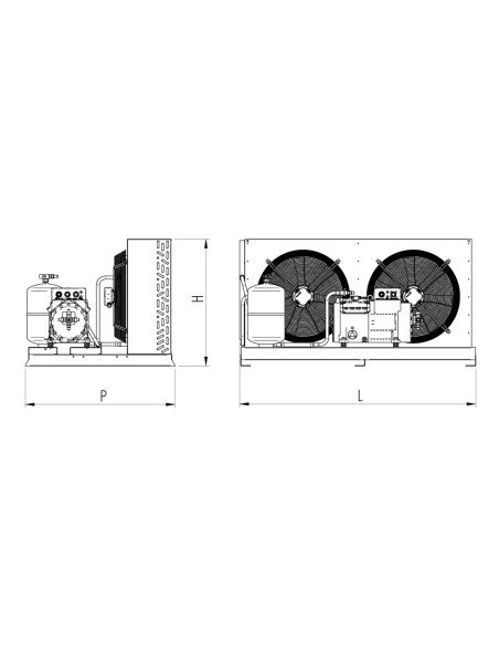 SEMIHERMETIC REFRIGERATING UNIT FOR LOW TEMPERATURE HP 15