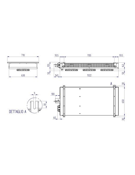 EVAPORATOR RIVALCOLD DOUBLE FLOW RDF3250ED
