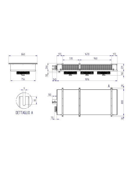 EVAPORATORE RIVACOLD DOPPIO FLUSSO RDF33507ED