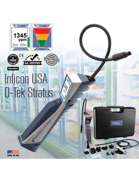 Cercafughe portatile per rilevazione perdite gas refrigerante INFICON D-TEK Stratus