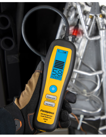 Détecteur de fuite de réfrigérant à diode chauffante portable avec moniteur LCD DR58