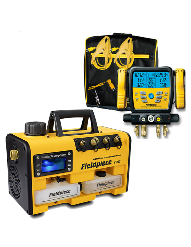 Kit consisting of VP67 vacuum pump 170 litres/minute + wireless digital pressure gauge