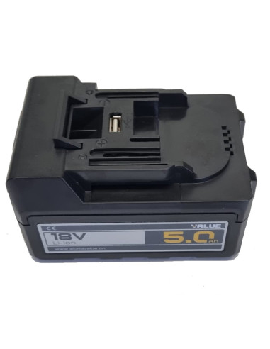 VALUE Batteria al litio di ricambio 5 Ah 18 V