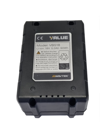 VALUE Batteria al litio di ricambio 5 Ah 18 V
