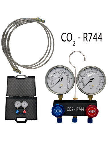 Gruppo manometrico a 2 vie per refrigerazione R744 (CO2)