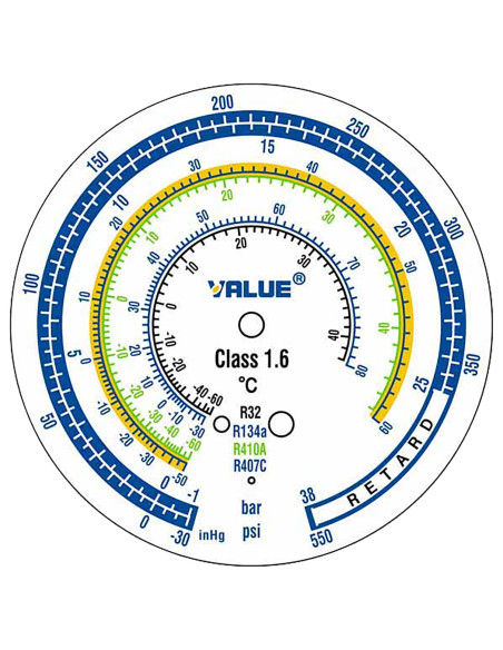 Groupe manomètre 4 voies pour climatisation VMG-4-R32-03