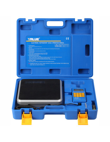 Refrigerant gas refill scale with remote control and LCD display