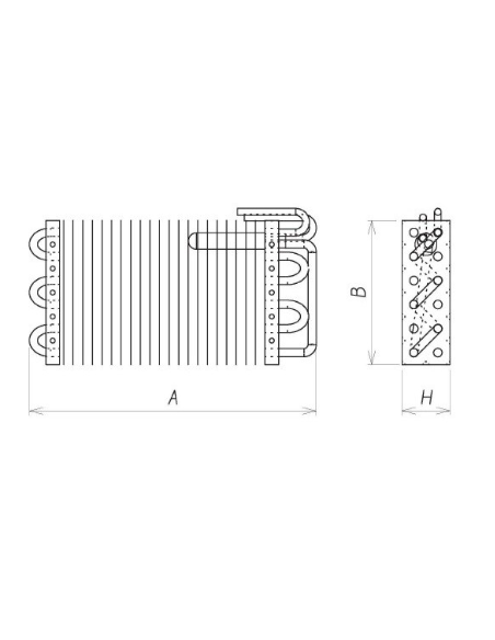 EVAPORATORE STATICO PER SOTTOBANCO 2500x70x420 mm