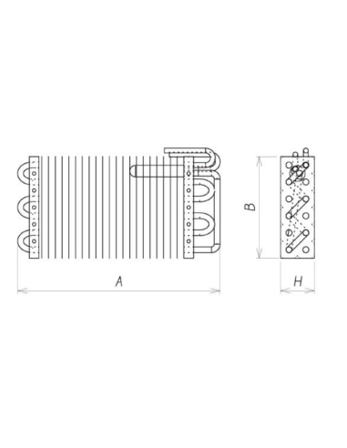 STATIC EVAPORATOR FOR UNDERCOUNTER 2700x70x420 mm