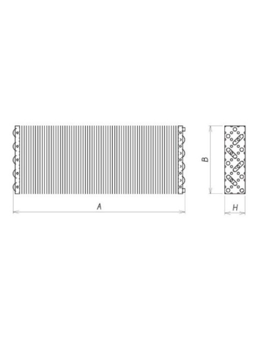 STATIC EVAPORATOR 1100X420X90 mm
