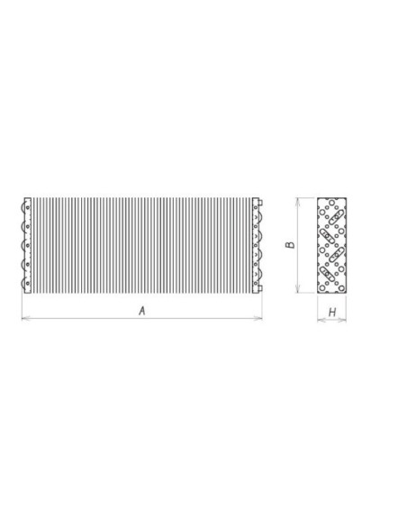 STATIC EVAPORATOR 1700X300X90 mm