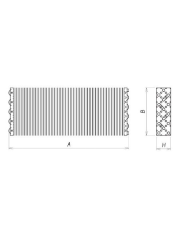 STATISCHER VERDAMPFER 1700X240X90 mm